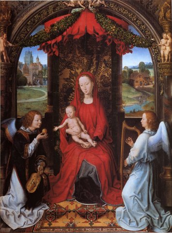 The Virgin, the Child and Two Musician Angels - Memling