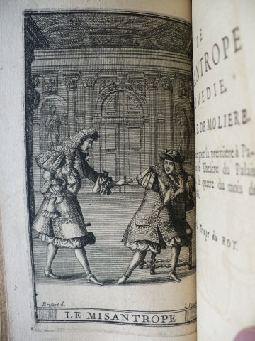 Molière, Le Misanthrope, gravure de Jean Sauvé d’après Pierre Brissart, 1682