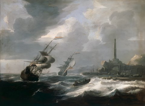 Marine avec le phare de Gênes - Blanckerhoff
