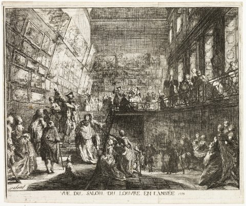 Vue du Salon du Louvre en l’année 1753 - Gabriel de Saint-Aubin