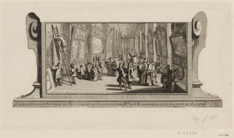 Exposition des ouvrages de peinture et de sculpture par M.rs de l'Académie dans la galerie du Louvre (Salon de 1699) - Nicolas Langlois ?