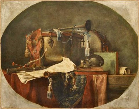 Les attributs de la musique guerrière - Chardin