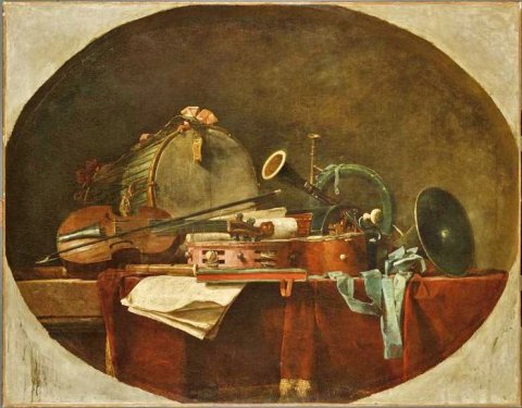 Les attributs de la musique civile - Chardin