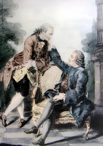 Grimm et Diderot - Carmontelle