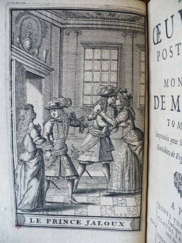 Molière, Dom Garcie de Navarre ou Le Prince Jaloux, engraving by Jean Sauvé after Pierre Brissart
