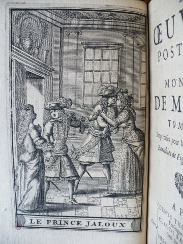 Molière, Dom Garcie de Navarre ou Le Prince Jaloux, gravure de Jean Sauvé d’après Pierre Brissart