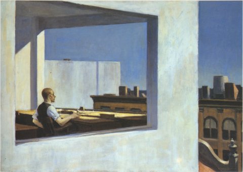 Office in a Small City / Bureau dans une petite ville - Edward Hopper