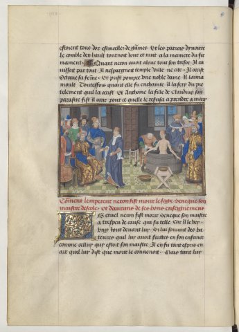 Néron et Sénèque (David Aubert, Croniques abregies…, F13v)