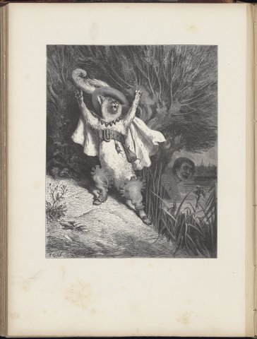 Le chat botté : la noyade (Contes de Perrault, Hetzel, 1867) - Doré