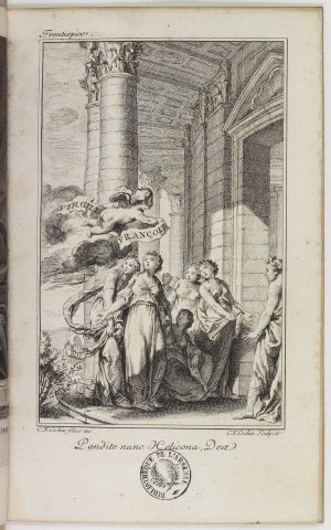 Frontispice (Les Œuvres de Virgile, trad. Des Fontaines, 1743) - Cochin