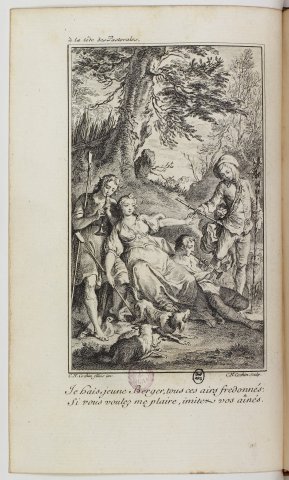 Pastorales (Les Œuvres de Virgile, trad. Des Fontaines, 1743) - Cochin