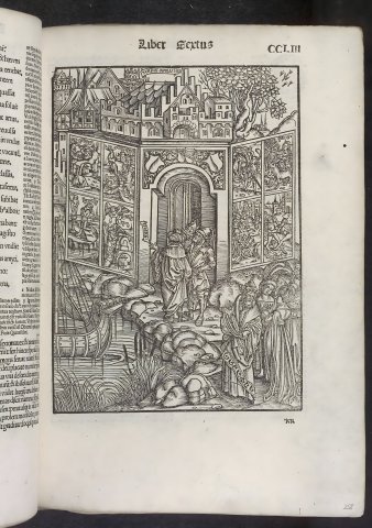 Painted walls of the temple of Apollo at Cumae (Aeneid, Strasbourg, 1502) - S. Brant