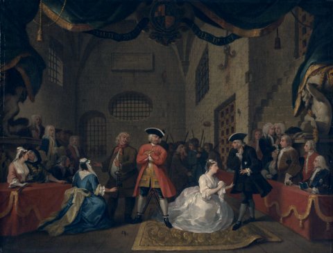 Scène du Beggar's Opera - Hogarth