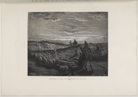 Abraham se rend dans la terre de Chanaan (La Sainte Bible, Mame, 1866) - G. Doré