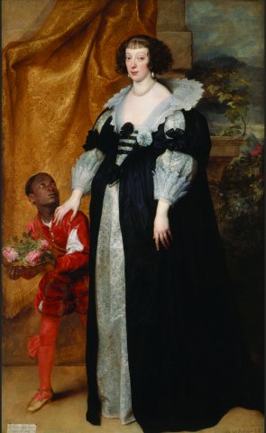 Portrait of Princess Henriette de Vaudémont-Phalsbourg, Duchess of Lorraine, with a page - Van Dyck