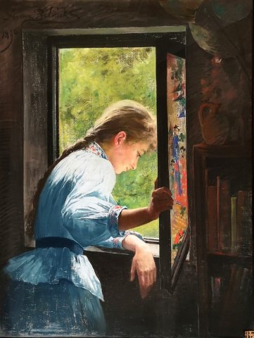 Jeune fille à la fenêtre - Anna Bilińska-Bohdanowicz
