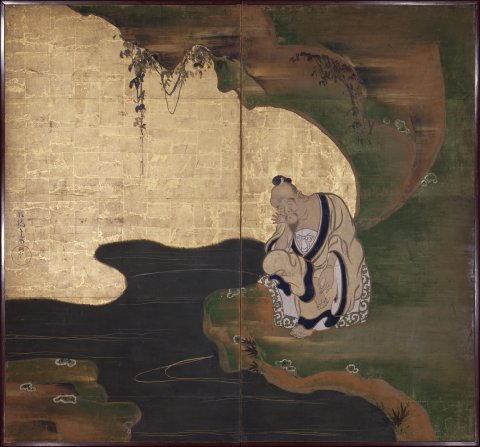 Jiang Ziya pêchant dans la rivière Wei - Ogata Kōrin