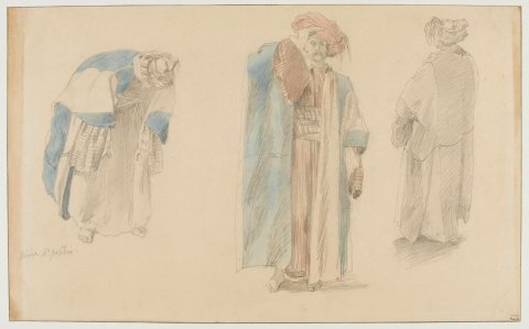 Personnages en costume oriental - Dauzats