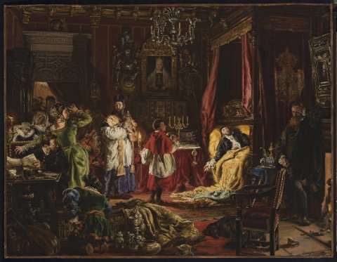 La mort de Sigismond Auguste à Knyszyn en 1572 - Matejko