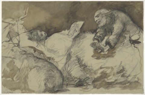 La mort d'Ellenai (esquisse de Cracovie) - Malczewski