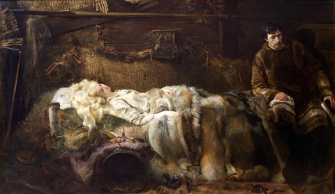 La mort d'Ellenaï (tableau de Cracovie) - Malczewski