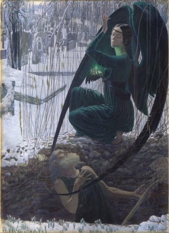 La mort du fossoyeur - Carlos Schwabe