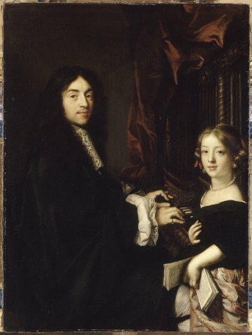 Charles Couperin et la fille du peintre - Lefebvre