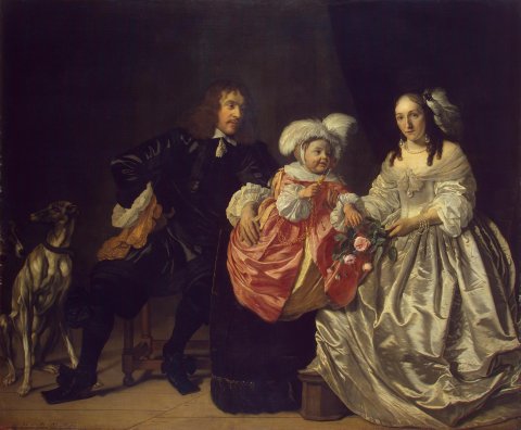 Pieter Lucaszn van de Venne avec Anna de Carpentier et leur enfant - Bartholomeus van der Helst