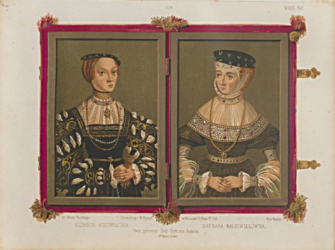 Les deux femmes de Sigismond Auguste (Monuments du Moyen Âge et de la Renaissance dans l'ancienne Pologne) - Racinet